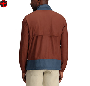 Chaqueta Cortavientos Color Block para Hombre, con Media Cremallera, Tipo Anorak, con Capucha y Logotipo Frontal, Transpirable, para Invierno, Uso Casual al Aire Libre - Product Image 3