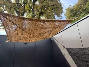 Voile d'ombrage en fibre de coco sur mesure 3x3 3x4 3x5m |   Parasol en fibre de coco naturelle Dural avec anneaux en acier - Product Image 6