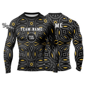 Camiseta de Compresión para Hombre, Manga Corta, UPF50+, Transpirable, Ecológica, para MMA, Secado Rápido, Playa, Surf, Natación - Product Image 3