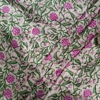 Tissu en jersey de coton biologique lavé, imprimé à la main, léger, doux, respirant, écologique, pour la décoration intérieure, les sacs, l'hôpital et l'artisanat