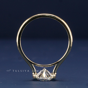 14K Gold Lab Grown <b>Diamond</b> <b>Ring</b> for Women Modern Minimalist Synthetic <b>Diamond</b> Engagement <b>Ring</b> Fine Jewelry for Weddings - Product Image 5