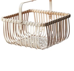 Durable Handwoven <b>Bamboo</b> <b>Basket</b> Multifunctional Square Storage Organizer and Handheld <b>Basket</b> for Household Decoration - Product Image 2