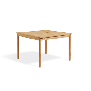 Classic Rectangle Teak Eco-Friendly Durable Waterproof Outdoor Dining <b>Table</b> with <b>Umbrella</b> Hole for Garden & Patio - Product Image 1