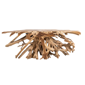 ARTERRA Premium Freeform Teak Root <b>Console</b> <b>Table</b> <b>Rustic</b> Design for Hotel Villa Decor Unique Wood <b>Table</b> - Product Image 2