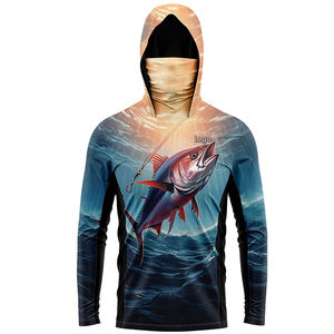 Hoodie de pêche pour hommes tendance, fournisseur en gros, nouveau design, protection solaire, respirant, séchage rapide, manches longues - Product Image 6