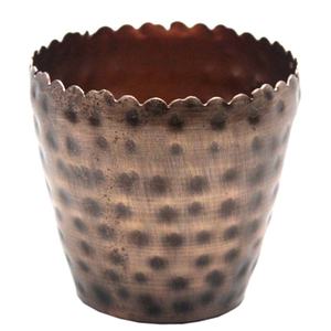 Vente chaude Fer Décoratif Forme Ronde En Métal Unique Votive Titulaire Bronze Placage Fini Conception Moderne Bougeoir - Product Image 1