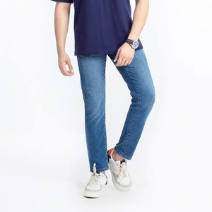 Pantalones Vaqueros de Mezclilla Premium para Hombre, Jeans de Mezclilla de Algodón de Alta Calidad con Logotipo Personalizado, Servicio OEM, Fabricante de Marca Privada, Venta al por Mayor - Product Image 1