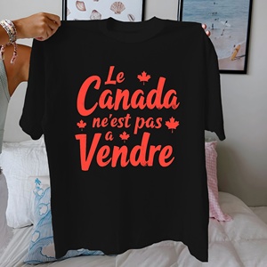 เสื้อยืดผู้หญิงทำจากผ้าฝ้ายแท้ใส่สบายไม่มีขายในแคนาดา - Product Image 1