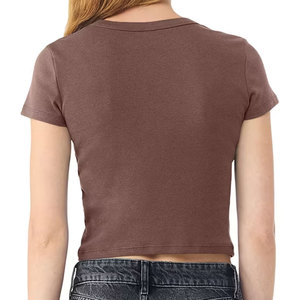 Womens Short Sleeve Crop Tee Comfort Colors Mockup Casual <b>Peach</b> Cropped Shirt - Product Image 2