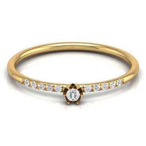 Handmade Jewelry Lotus Flower Half Eternity <b>Band</b> <b>Ring</b> Pave Setting VVS Moissanite Diamond Sparkling <b>Ring</b> Latest New Year Gifts - Product Image 1