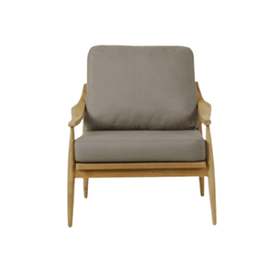 Ivaro Modern Teak Wood One Seat Garden <b>Sofa</b> Chair with Waterproof Cushion and UV-Resistant PE Rattan for <b>Outdoor</b> Patio Furniture - Product Image 2