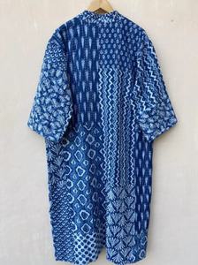 Veste Kimono Vintage Kantha fait à la main Robe de Bohème Vêtements pour femmes Robe pour femmes - Product Image 5