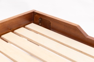 Flexible OEM Acacia <b>Wood</b> Dog & Cat <b>Bed</b> Cave | Modern Square <b>Solid</b> Design | Washable & Durable | Customize Options - Product Image 2