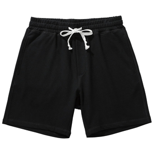 Shorts unisexes en molleton français style unique, broderie personnalisée, taille élastique, vêtements de jogging pour hommes. - Product Image 1