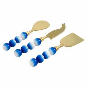 Ensemble de couteaux à fromage en acier inoxydable de haute qualité avec manche en résine perlée, idéal pour les mariages, les hôtels et les restaurants (vente en gros) - Product Image 1