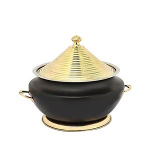 Artisanal Ribbed Dark Wood Casserole with Matching Circular Lid Premium Food Warmer for Natural Wabi Sabi Dining Tableware <b>Set</b> - Product Image 6