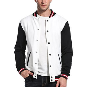 Best Material Letterman Varsity Jacket Leather Sleeves Custom Logo Plus Size Sheep Fur <b>Winter</b> Knitted Jacket Button <b>Decoration</b> - Product Image 2