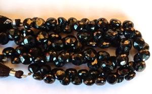 ลูกปัดสปิเนลสีดำธรรมชาติทรงหัวหอมเจียระไน ร้อยเป็นเส้น สำหรับทำเครื่องประดับแฮนด์เมด ขายส่ง - Product Image 3