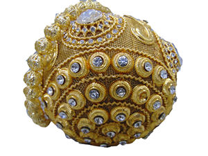 Bolso de mano de noche personalizado al por mayor con malla metálica brillante para uso diario y bodas, con diseños de solapa tipo cubo. - Product Image 4