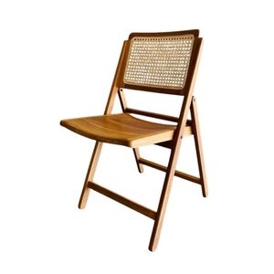 Meubles de salon, chaises. Le matériau principal est le bois de teck avec une combinaison de rotin sur le dossier. - Product Image 6