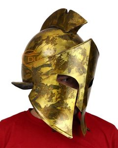 Armure en fer portable 300 King Leonidas pour casque, personnage de film et de télévision, finition polie en laiton plaqué antique - Product Image 5