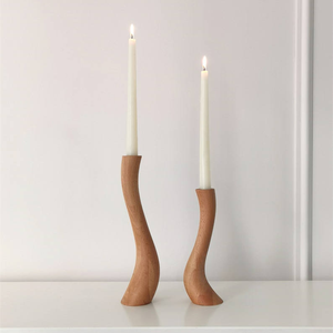 Candelabro de Madera Hecho a Mano, Estilo Nórdico, para Decoración de Escritorio, Base para Velas Altas - Product Image 6