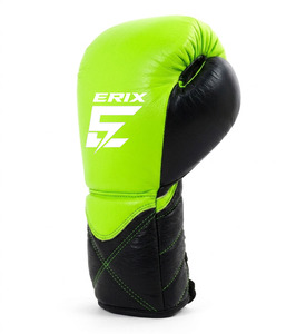Guantes de boxeo profesionales de 16 oz con cordones, de cuero premium para entrenamiento de MMA, kickboxing, Muay Thai y gimnasio. - Product Image 2