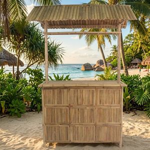 Comptoir de bar extérieur en bambou naturel fabriqué au Vietnam pour la décoration d'hôtels, de centres de villégiature et de plages - Product Image 4