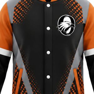 <b>Black</b> and Orange Baseball Jacket and <b>Pants</b> Set Full Sleeve Button Up Top with Matching <b>Pants</b> Professional Team Baseball Gear - Product Image 5
