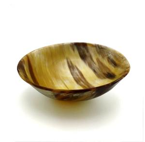 Bol décoratif en corne de buffle de style animal naturel, artisanat durable, portable, rond, pièce d'accent pour la maison - Product Image 2