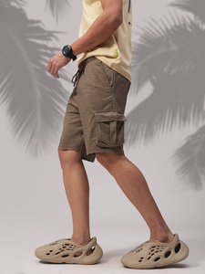 New Breathable Style Short Custom Logo Acid Washed <b>Distressed</b> Plus Size Casual Blank <b>Top</b> Premium Quality Sweat Shorts for Men - Product Image 2