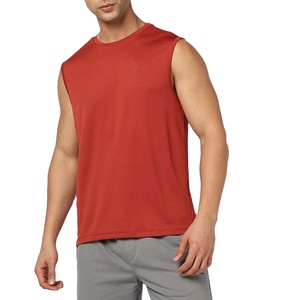 Débardeurs Homme Respirants en Coton Spandex, Impression Personnalisée de Haute Qualité, Tenue de Sport Sans Manches, Col en V Tricoté 2026 - Product Image 1