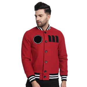Nouveau modèle de veste de baseball vintage pour hommes, impression fine, broderie en chenille, édition printemps-automne, noir calme - Product Image 1