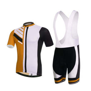 <b>Mens</b> <b>Cycling</b> <b>Jersey</b> And Bib Shorts Set Yellow Polka Dot <b>Long</b> <b>Sleeve</b> Quick Dry Breathable Road Bike Sportswear - Product Image 4