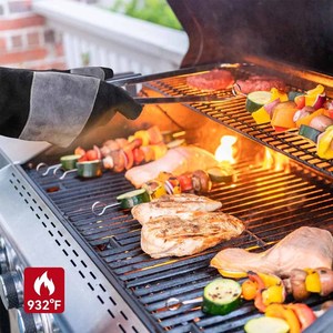 Premium Quality Cowhide Split Leather Reinforced Welding <b>Gloves</b> Long Cuff Heavy Duty Firefighting Construction Bbq <b>Gloves</b> - Product Image 4