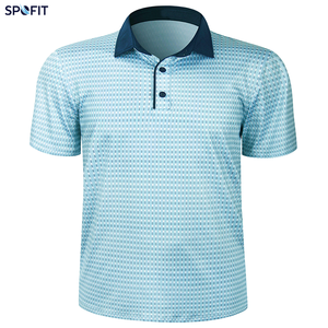 เสื้อกอล์ฟแขนสั้นผู้ชาย SPOFIT ระบายอากาศได้ดี แห้งเร็ว ผ้าถัก พิมพ์ลายดิจิตอลทั่วตัว แบบซับลิเมชั่น - Product Image 4