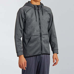 Vente en gros de sweats à capuche de sport pour hommes en polyester/coton 400 g/m², personnalisables, anti-boulochage, coupe-vent, unis, pour la gym et le fitness - Product Image 3