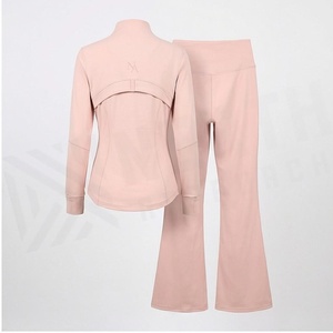 Conjunto de Yoga de 2 Piezas North Approach, Cierre Frontal Completo, Color Negro Sólido, Absorbe el Sudor, Ropa Deportiva para Mujer - Product Image 2