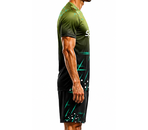 Tenue de football unisexe haut de gamme en polyester 100 % imprimé par transfert thermique, personnalisable pour club et équipe, avec logo sur mesure - Product Image 6