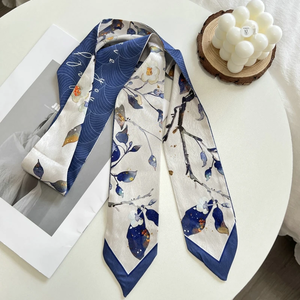 New Long Bag Scarf Women Hair Band Lady <b>Accessories</b> <b>Print</b> Skinny Scarves Headband Satin Ribbon Neck Tie Decorative Bag Scarves - Product Image 4