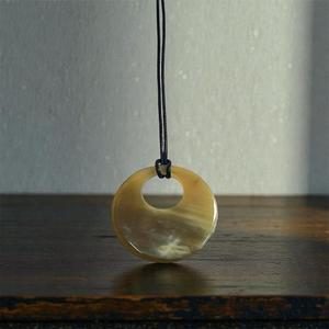 Cow Horn <b>Crystal</b> Pendant Necklace Handmade <b>Real</b> Touch Love Theme Wedding Eco-Friendly Natural Crafts MN EXPORTS Uttar Pradesh - Product Image 1