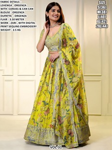 Lehenga Choli Traditionnel Bandhani Pastel Bloom pour Mariage et Fêtes, avec Dupatta Bhandhani Brodé en Orgenza, Séchage Rapide, Protection Solaire - Product Image 2