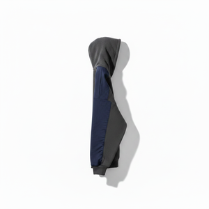 Sweat à capuche homme personnalisé en gros, couleur unie, épais, style streetwear, avec empiècements contrastants en polaire, coupe oversize - Product Image 4