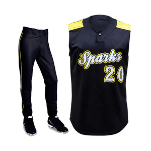 High Quality Anti-Bacterial Quick Dry <b>Baseball</b> Softball Uniform <b>Sets</b> Breathable 100% Polyester Customized Colors Printed Plain - Product Image 1