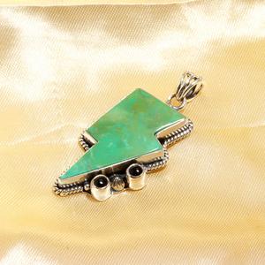 <b>Top</b> Grade Turquoise Fancy Shape Carved Gemstone Pendant Loose Gemstones 925 Sterling <b>Silver</b> Charms For Jewelry - Product Image 3