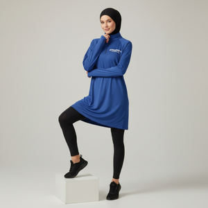 Camisa Modesta de Manga Larga para Mujer con Orificios para Pulgares, Cómoda, Suave, Moderna, Ropa Musulmana Modesta, Estilo Casual, Deportivo y Activo - Product Image 1