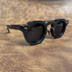 Gafas de Sol de Montura Completa, Exclusivas, de Cuerno Natural, Diseño Geométrico Steampunk, Ligeras, Sostenibles y de Lujo - Product Image 3