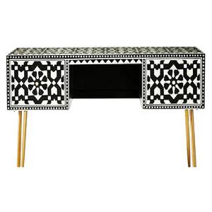 Mesa con Incrustaciones de Hueso de ILAHI, Diseño Moderno con Detalles de Ágata, Almacenamiento Portátil, Muebles para el Hogar - Product Image 5