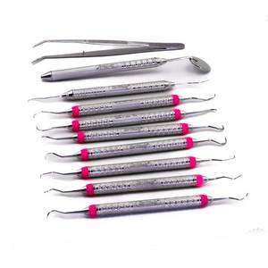 Ensemble d'instruments d'hygiène dentaire SURGINEXA, 10 pièces, kit de détartreur en acier inoxydable, outils professionnels de soins bucco-dentaires, certifiés CE, chirurgicaux - Product Image 3