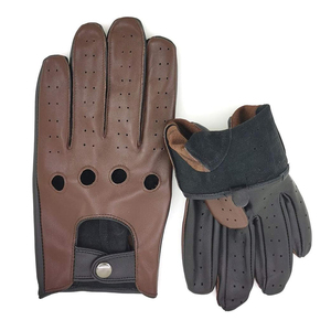 Lightweight Real Leather <b>Driving</b> <b>Gloves</b> For Adult Lambskin Brown Breathable <b>Driving</b> Winter Season <b>Gloves</b> - Product Image 4